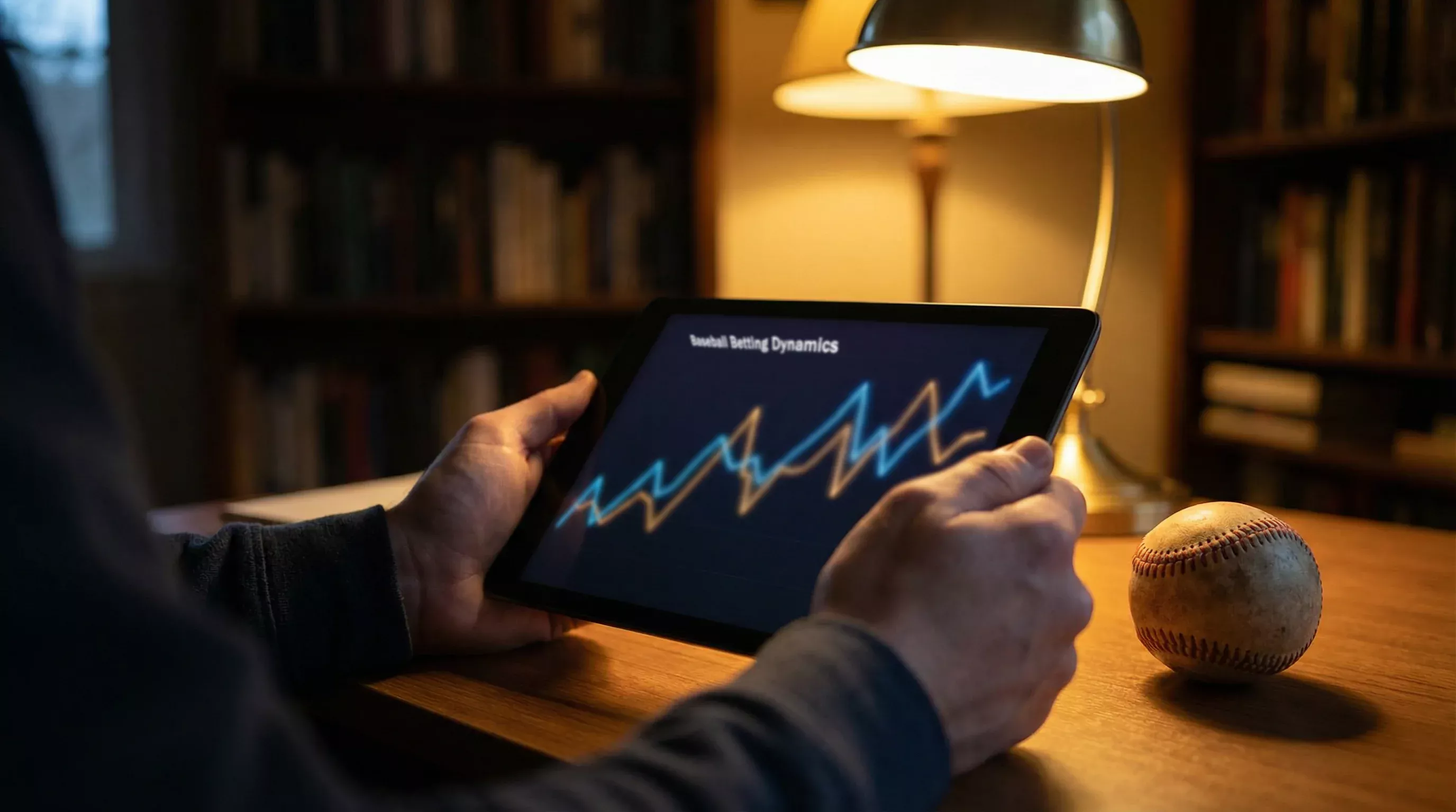 Écran affichant l'évolution des cotes d'un match de baseball