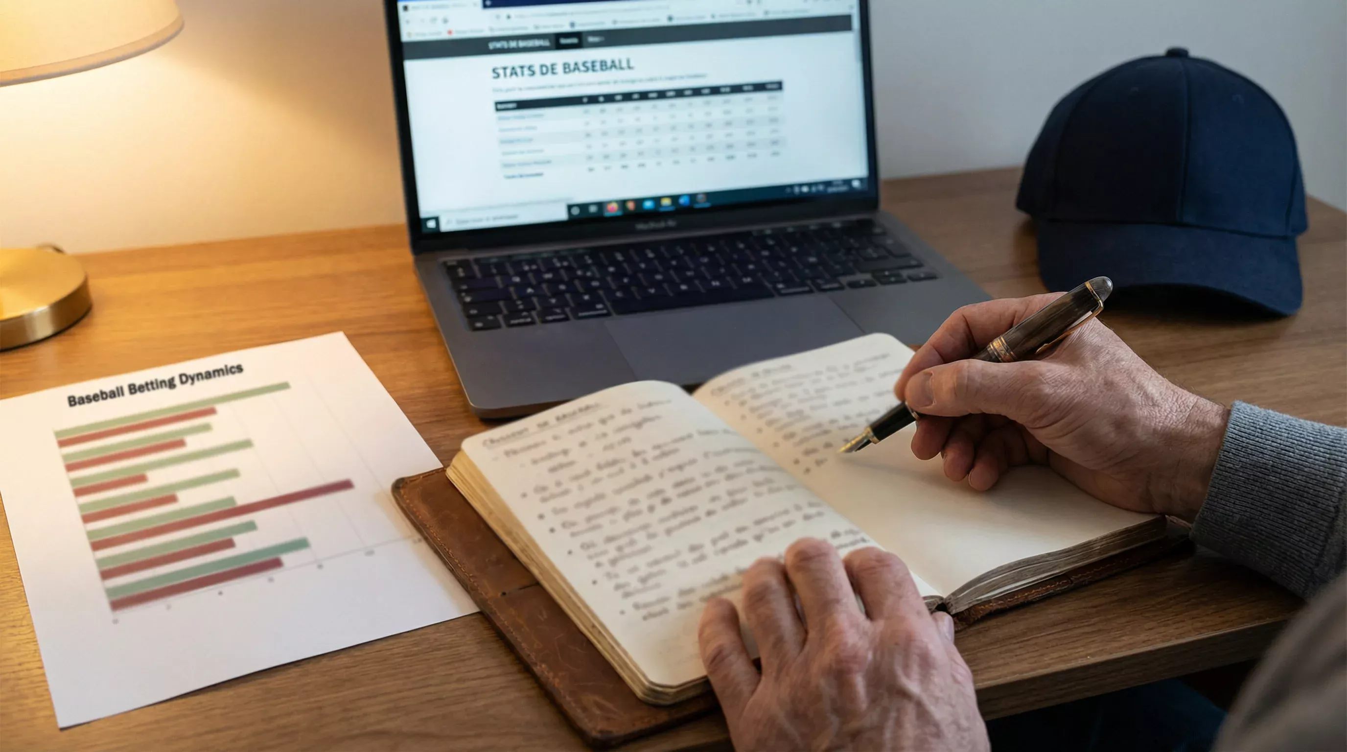 Carnet d analyse de paris baseball avec statistiques et notes de strategie